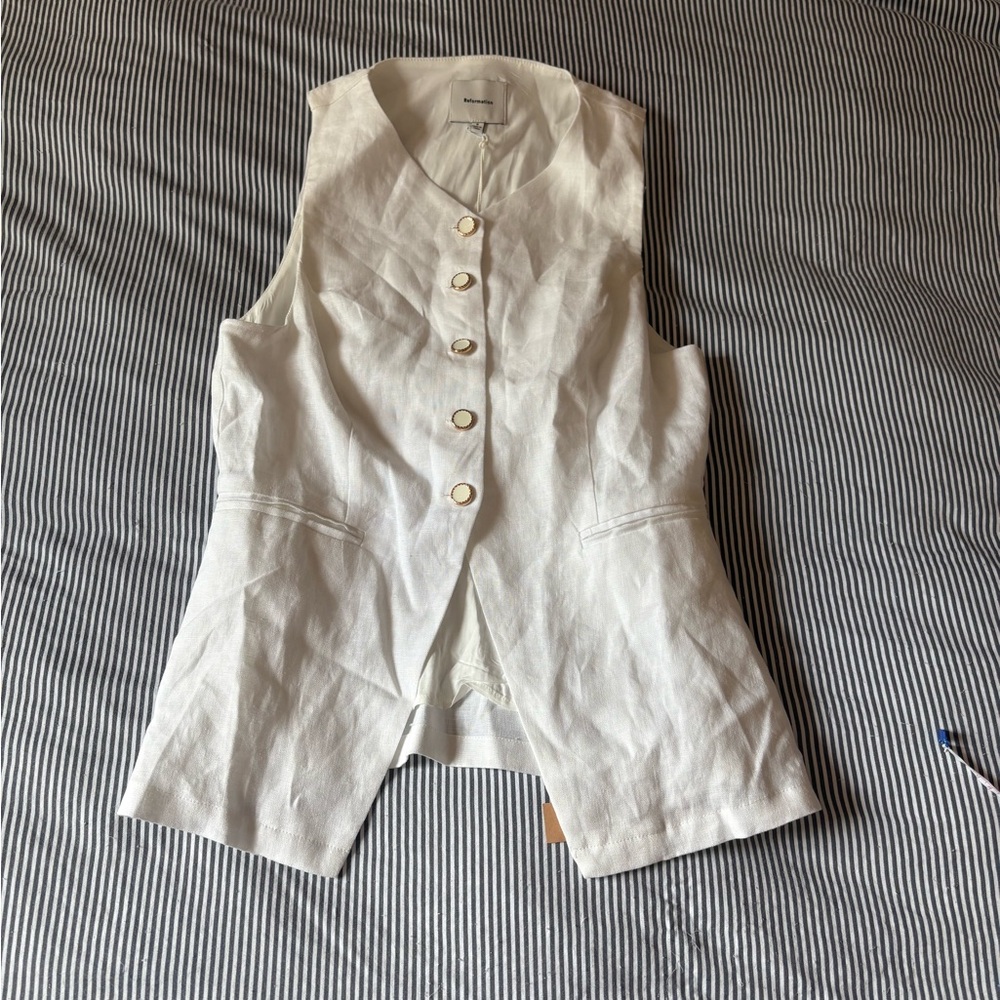 Reformation Aspen Linen Top. 8 - Picture 2 of 6